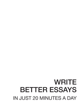 WRITE BETTER ESSAYS - Educomunicación
