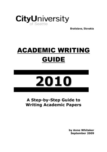 Academic Writing Guide - VSM