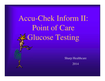 Accu-Chek Inform II: Point Of Care Glucose Testing