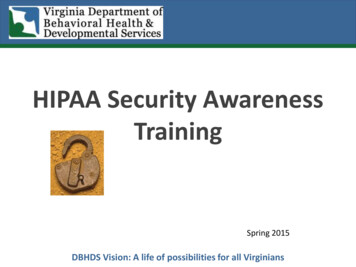 HIPAA Security Awareness Training - Infantva 