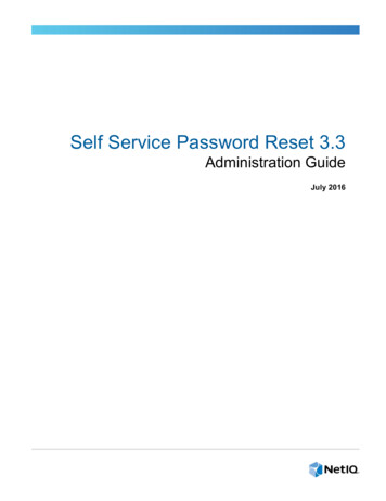 Self Service Password Reset 3 - NetIQ