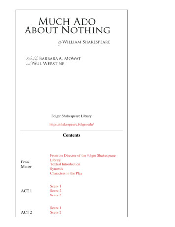 Much Ado About Nothing - The Folger SHAKESPEARE