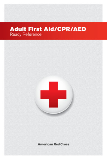 Adult First Aid/CPR/AEd - American Red Cross