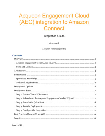 Acqueon Engagement Cloud (AEC) Integration To Amazon Connect