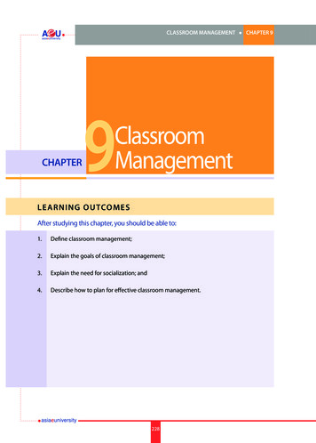 CHAPTER 9 9Classroom Management CHAPTER