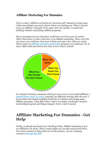 Affiliate Marketing For Dummies - Get Help
