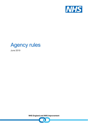 Agency Rules - NHS England