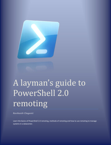 PowerShell 2.0 Remoting - Ravichaganti 
