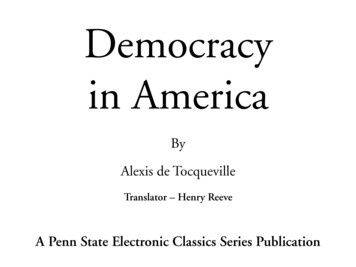 Democracy In America - ELTE