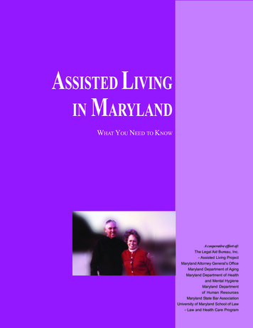 Assisted Living In Maryland Handbook