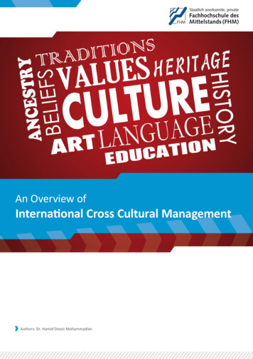 An Overview Of Internati Onal Cross Cultural Management