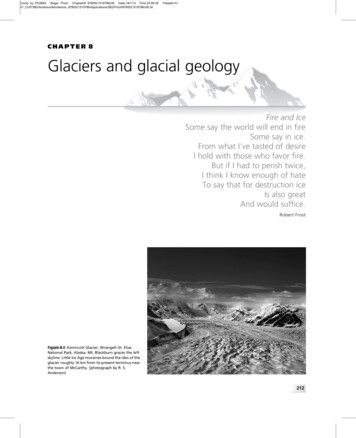 CHAPTER 8 Glaciers And Glacial Geology