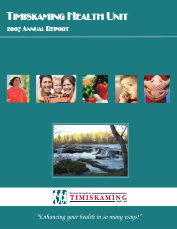 2007 Annual Report - Timiskaminghu 