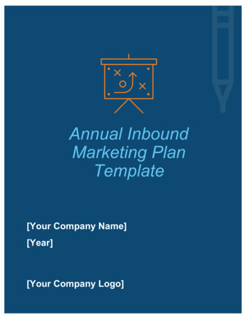 Annual Inbound Marketing Plan Template - Weidert