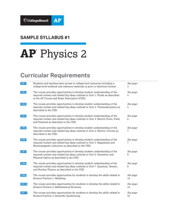 AP Physics 2 - College Board