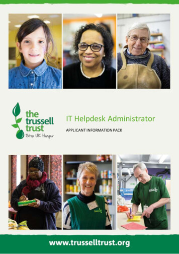 IT Helpdesk Administrator - The Trussell Trust