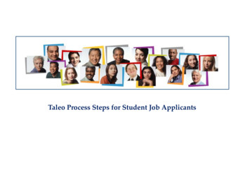 Taleo Process Steps For Student Job Applicants - Careers
