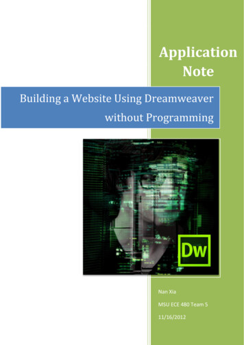Building A Website Using Dreamweaver Without Programming