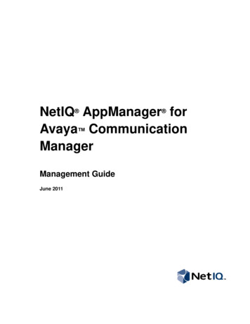 NetIQ AppManager Avaya Communication Manager