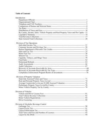 Table Of Contents - Ksrevenue.gov