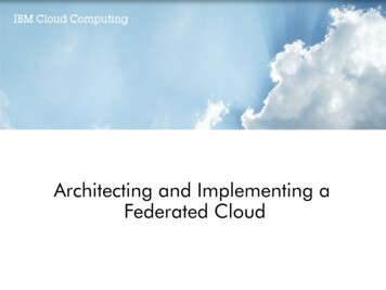 Architecting And Implementing A Federated Cloud
