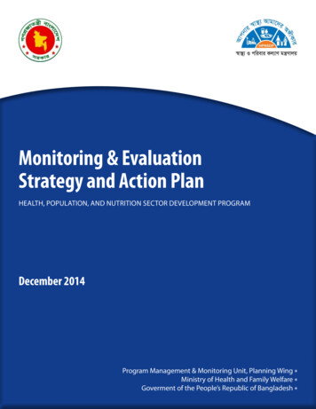 Monitoring & Evaluation Strategy And Action Plan