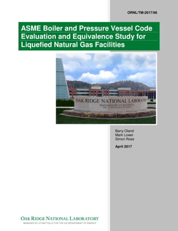 ASME Boiler And Pressure Vessel Code Evaluation And .