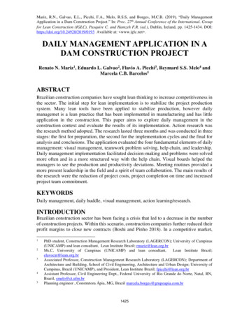 DAILY MANAGEMENT APPLICATION IN A DAM 