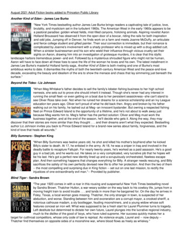 August 2021 Adult Fiction Books Added To Princeton Public .