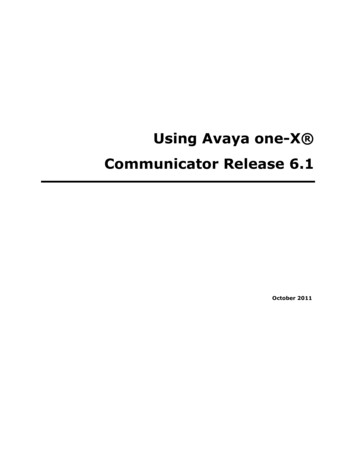 Using Avaya One-X Communicator Release 6 - Wa