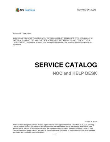 SERVICE CATALOG - Static2.avg 