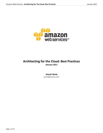 Architecting For The Cloud: Best Practices