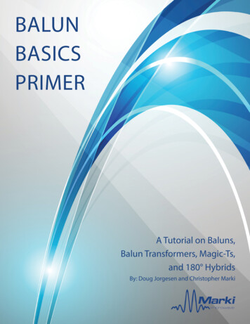 BALUN BASICS PRIMER - Marki Microwave