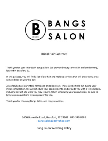 Bridal Hair Contract - Bangs Salon
