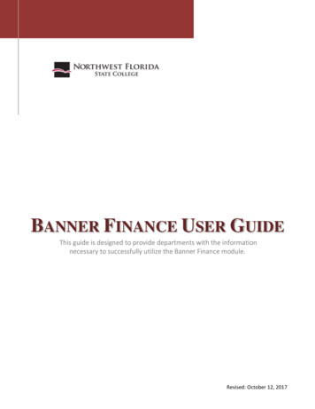 BANNER FINANCE USER UIDE - Employee.nwfsc.edu