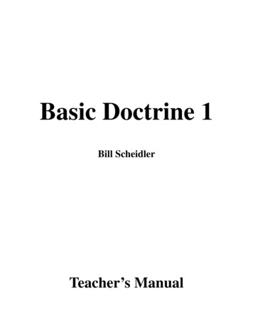 Basic Doctrine I - Church Leadership Resources