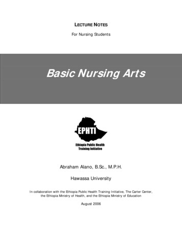 Basic Nursing Arts - Carter Center