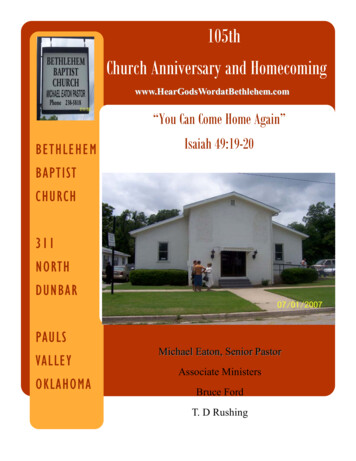 105th Church Anniversary And Homecoming
