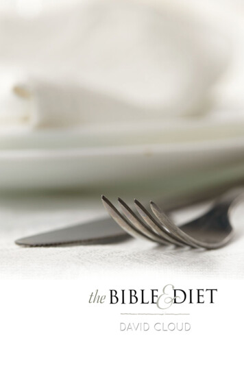 E Bible And Diet - Way Of Life