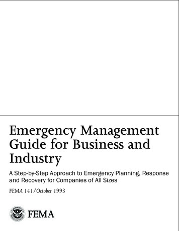 Emergency Management Guide For Business And Industry