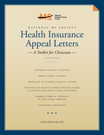 Health Insurance Appeal Letters - National Multiple Sclerosis Society
