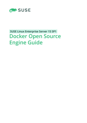 Docker Open Source Engine Guide - SUSE Linux Enterprise Server 15 SP1
