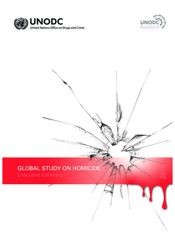 GLOBAL STUDY ON HOMICIDE - United Nations Office On 