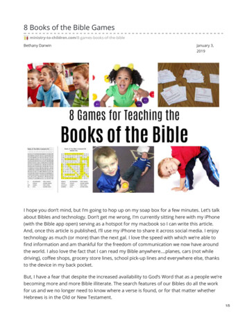 8 Books Of The Bible Games - Ministry-To-Children