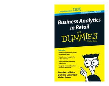 Business Analytics In Retail For Dummies