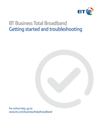 BT Business Total Broadband Getting Started And Troubleshooting