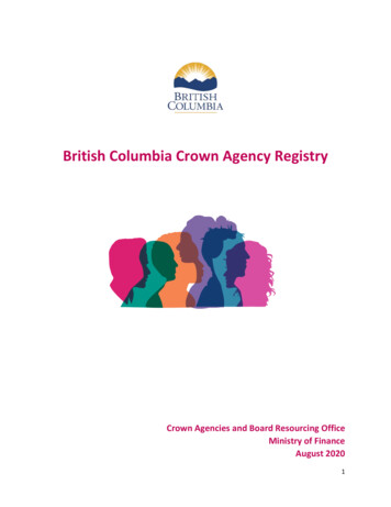 CABRO Crown Agency Registry - British Columbia