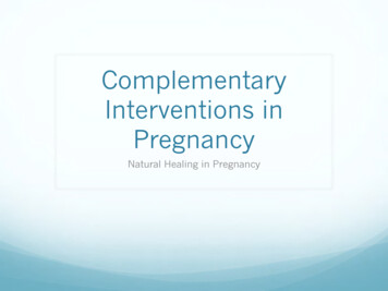 Complementary Interventions In Pregnancy