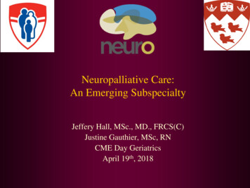 Neuropalliative Care: An Emerging Subspecialty - WildApricot