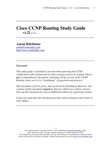 Ccnp Routing Studyguide - Router Alley